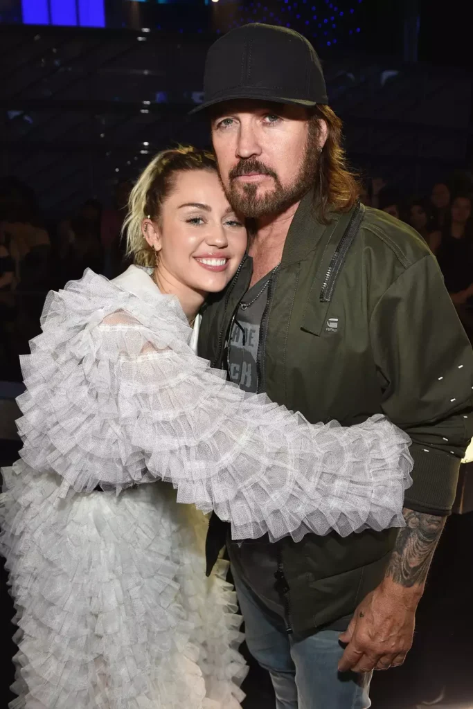 Miley Cyrus and Billy Ray Cyrus 
