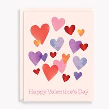 Watercolour heart card