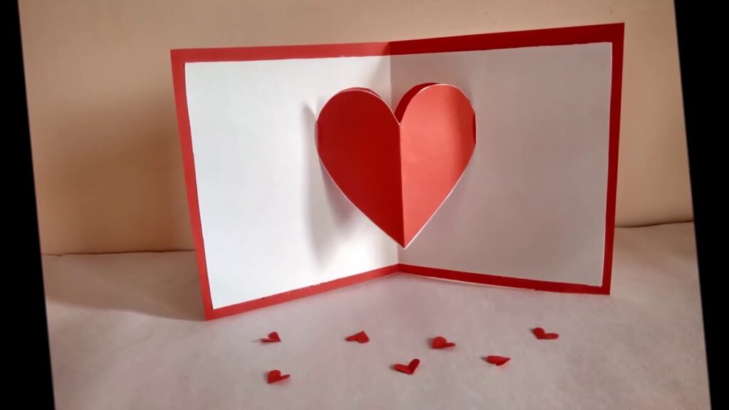 Heart pop up card 