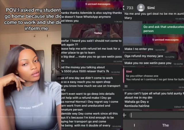Hairdresser Fired Apprentice for Absence, Shares Rude Messages 4 hairdresser apprentice967350448837912114